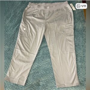 Butter-Soft NWT Pants Uniform Scrubs Silver/Light Gray Sz 3X Stretch 10 Pocket